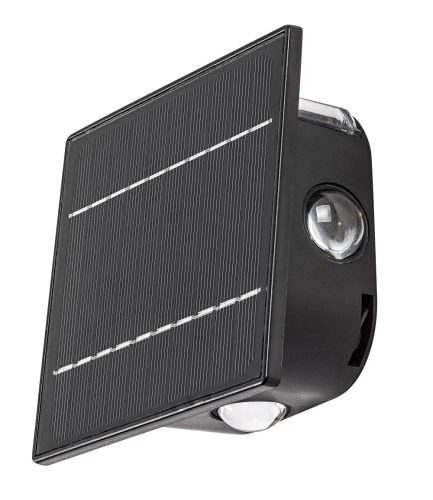 Rábalux 77034 EMMEN kültéri napelemes lámpa fekete színben, 50 lm, 0,5W teljesítmény, 30000h élettartammal, IP54 védettséggel, 3000, 6000K ( Rábalux 77034 )