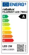 Rabalux Filament-LED 79012 LED filament izzó, átlátszó, E14 foglalat, 2 W, 470 lm, 4000 K, IP20