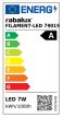 Rábalux 79019 Filament-LED fényforrás, E27 foglalat, 1520 lm, 7W teljesítmény, 50000h élettartammal, 230V, 50Hz, 3000K, 3 év garanciával ( Rábalux 79019 )