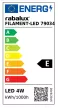 Rabalux Filament-LED 79034 LED izzó, átlátszó, G9 foglalat, 4 W, 460 lm, 4000 K, IP20