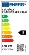 Rabalux Filament-LED 79048 LED filament izzó, átlátszó, E14 foglalat, 4 W, 500 lm, 2700 K, IP20