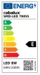 Rábalux 79055 SMD-LED fényforrás, E27 foglalat, 1000 lm, 8W teljesítmény, 20000h élettartammal, 230V, 50Hz, 3000K, 3 év garanciával ( Rábalux 79055 )