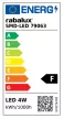 Rabalux SMD-LED 79063 LED izzó, átlátszó, G9 foglalat, 4 W, 350 lm, 4000 K, IP20