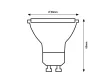 Rabalux SMD-LED 79082 LED izzó, fehér, GU10 foglalat, 7 W, 800 lm, 4000 K, IP20