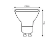 Rabalux SMD-LED 79106 LED izzó, fehér, GU10 foglalat, 8 W, 700 lm, 4000 K, IP20