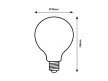 Rabalux Filament-LED 79127 LED filament izzó, tejüveg, E27 foglalat, 8 W, 1055 lm, 2700 K, IP20