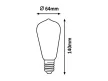 Rabalux Filament-LED 79156 LED filament izzó, borostyán, E27 foglalat, 4 W, 300 lm, 2200 K, IP20