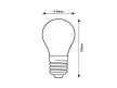 Rabalux Filament-LED 79166 LED filament izzó, borostyán, E27 foglalat, 4 W, 280 lm, 2000 K, IP20
