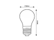 Rabalux Filament-LED 79186 LED filament izzó, átlátszó, E27 foglalat, 12 W, 1521 lm, 4000 K, IP20