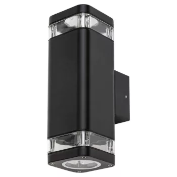   Rábalux 7956 SINTRA kültéri fali lámpa matt fekete színben, 2db GU10 foglalattal, IP44 védettséggel ( Rábalux 7956 )