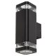 Rábalux 7956 SINTRA kültéri fali lámpa matt fekete színben, 2db GU10 foglalattal, IP44 védettséggel ( Rábalux 7956 )