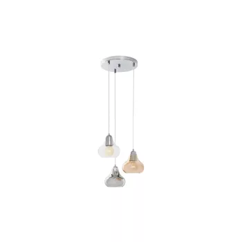   Rábalux 7977 JEZABEL beltéri függeszték króm színben, 3db E27 foglalattal, IP20 védettséggel ( Rábalux 7977 )