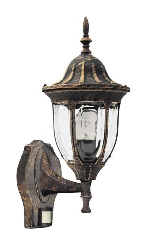 Rábalux 8370 MILANO kültéri fali lámpa antik arany színben, E27 foglalattal, IP43 védettséggel ( Rábalux 8370 )
