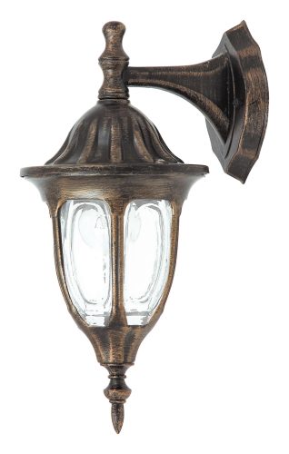 Rábalux 8371 MILANO kültéri fali lámpa antik arany színben, E27 foglalattal, IP43 védettséggel ( Rábalux 8371 )