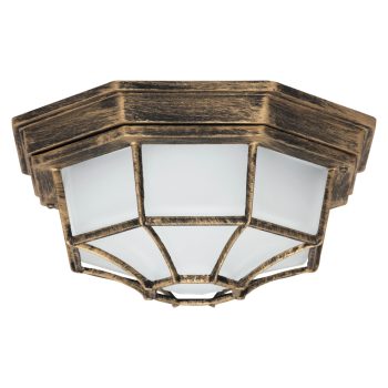   Rábalux 8376 MILANO kültéri mennyezeti lámpa antik arany színben, E27 foglalattal, IP43 védettséggel ( Rábalux 8376 )