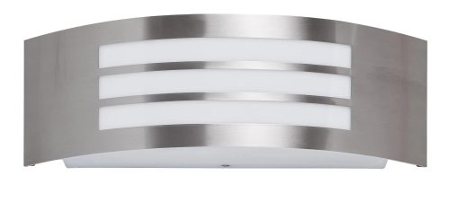 Rábalux 8410 ROMA kültéri fali lámpa szatin króm színben, E27 foglalattal, IP44 védettséggel ( Rábalux 8410 )