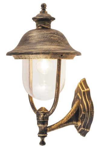 Rábalux 8697 NEWYORK kültéri fali lámpa antik arany színben, E27 foglalattal, IP44 védettséggel ( Rábalux 8697 )