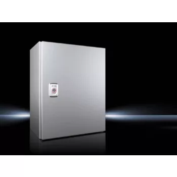   Rittal AX 1005.000 rozsdamentes acél AISI 304L szekrény, teli ajtóval, 380x300x210, IP66, szerelőlappal (Rittal 1005000)
