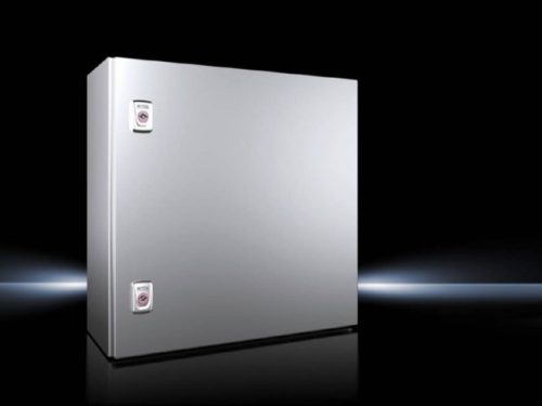 Rittal AX 1007.000 rozsdamentes acél AISI 304L szekrény, teli ajtóval, 500x500x210, IP66, szerelőlappal (Rittal 1007000)