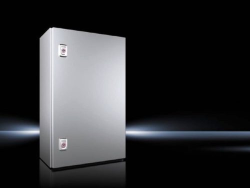 Rittal AX 1008.000 rozsdamentes acél AISI 304L szekrény, teli ajtóval, 600x380x210, IP66, szerelőlappal (Rittal 1008000)