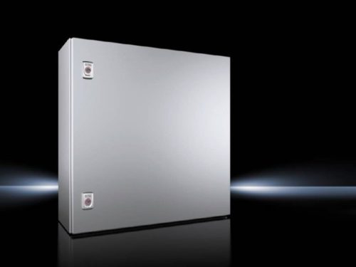 Rittal AX 1010.000 rozsdamentes acél AISI 304L szekrény, teli ajtóval, 600x600x210, IP66, szerelőlappal (Rittal 1010000)