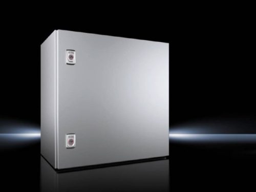 Rittal AX 1013.000 rozsdamentes acél AISI 304L szekrény, teli ajtóval, 500x500x300, IP66, szerelőlappal (Rittal 1013000)
