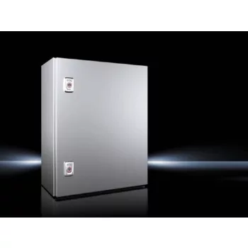   Rittal AX 1015.000 rozsdamentes acél AISI 304L szekrény, teli ajtóval, 500x400x210, IP66, szerelőlappal (Rittal 1015000)