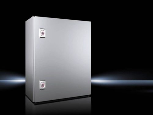 Rittal AX 1015.000 rozsdamentes acél AISI 304L szekrény, teli ajtóval, 500x400x210, IP66, szerelőlappal (Rittal 1015000)