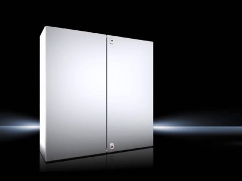 Rittal AX 1018.000 rozsdamentes acél AISI 304L szekrény, teli ajtóval, 1000x1000x300, IP55, szerelőlappal, 2 ajtós (Rittal 1018000)