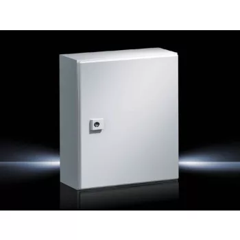   Rittal AE 1034.500 fém szekrény, teli ajtóval, 400x300x210, IP66, szerelőlappal (Rittal 1034500)