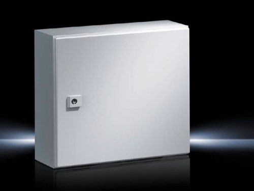 Rittal AE 1380.500 fém szekrény, teli ajtóval, 380x380x210, IP66, szerelőlappal (Rittal 1380500)