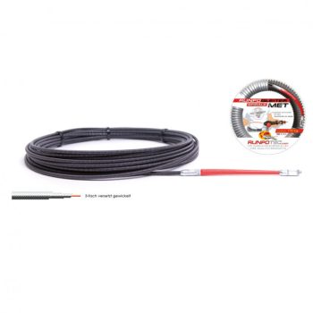   RUNPOTEC 300190 rugós vezetékbehúzó fém,RUNPOGLELTER fejjel 20 m átm.: 4mm, ( RUNPOTEC 300190 )