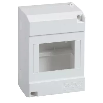 Schneider Micro Pragma 10206 kiselosztó, falon kívüli, 4 modul, átlátszó fedlappal