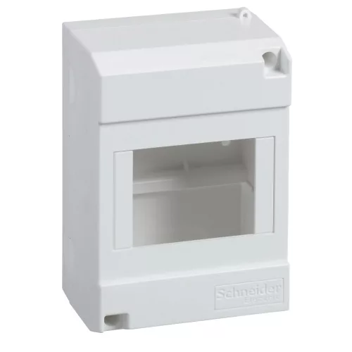 Schneider Micro Pragma 10206 kiselosztó, falon kívüli, 4 modul, átlátszó fedlappal