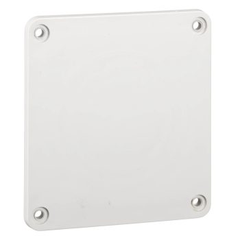   Schneider 13137 Kaedra Takarólemez (csavarozható) 65 x 65 mm-es vagy 75 x 75 mm-es csatlakozóaljzathoz (törpefeszültség), kiüthető könnyítéssel