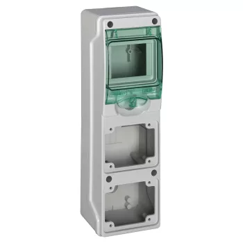 Schneider Mureva Kaedra 13176 mini elosztó, átlátszó ajtó, falon kívüli, 1x4 modul+2 nyílás, IP65