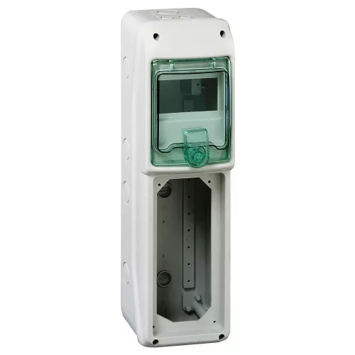 Schneider Mureva Kaedra 13185 kiselosztó, átlátszó ajtó, falon kívüli, 1x5 modul+1 nyílás, IP65