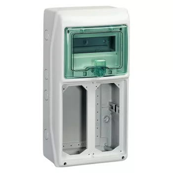 Schneider Mureva Kaedra 13186 kiselosztó, átlátszó ajtó, falon kívüli, 1x8 modul+2 nyílás, IP65