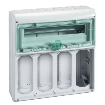 Schneider Mureva Kaedra 13188 kiselosztó, átlátszó ajtó, falon kívüli, 1x18 modul+4 nyílás, IP65