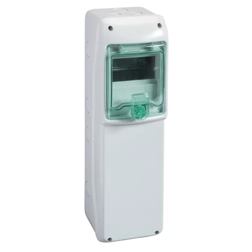 Schneider Mureva Kaedra 13189 univerzális kiselosztó, átlátszó ajtó, falon kívüli, 1x5 modul, IP65