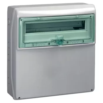 Schneider Mureva Kaedra 13193 univerzális kiselosztó, átlátszó ajtó, falon kívüli, 1x18 modul, IP65