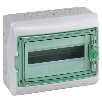 Schneider Mureva Kaedra 13432 kiselosztó, átlátszó ajtó, falon kívüli, 1x18 modul, IP65