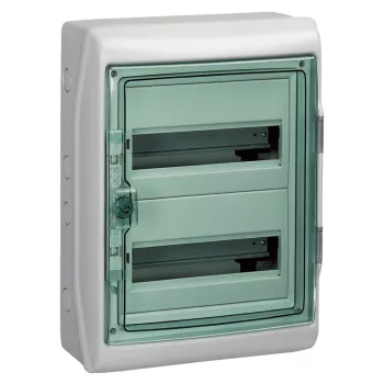 Schneider Mureva Kaedra 13433 kiselosztó, átlátszó ajtó, falon kívüli, 2x12 modul, IP65