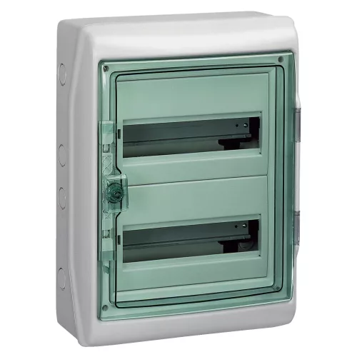 Schneider Mureva Kaedra 13433 kiselosztó, átlátszó ajtó, falon kívüli, 2x12 modul, IP65