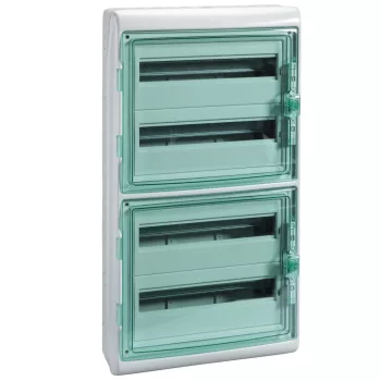 Schneider Mureva Kaedra 13437 kiselosztó, átlátszó ajtó, falon kívüli, 4x18 modul, IP65