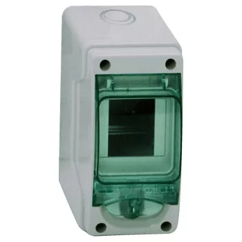Schneider Mureva Kaedra 13975 mini elosztó, átlátszó ajtó, falon kívüli, 1x3 modul, IP65