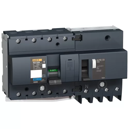 Schneider Electric Acti9 Vigi NG125 áram-védőkioldó, 4P, 63 A, 30 mA, AC osztály, 230…500 V (19004)
