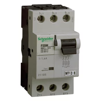 Schneider 21104 P25M motorvédő kapcsoló, 3P, 1A