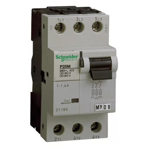 Schneider Acti9 P25M 21111 motorvédő kapcsoló 3P 18A termikus-mágneses DIN sínre