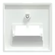 Schneider Electric Merten 296125 Fedlap, 2xRJ45 aljzathoz, döntött, System-M, aktívfehér